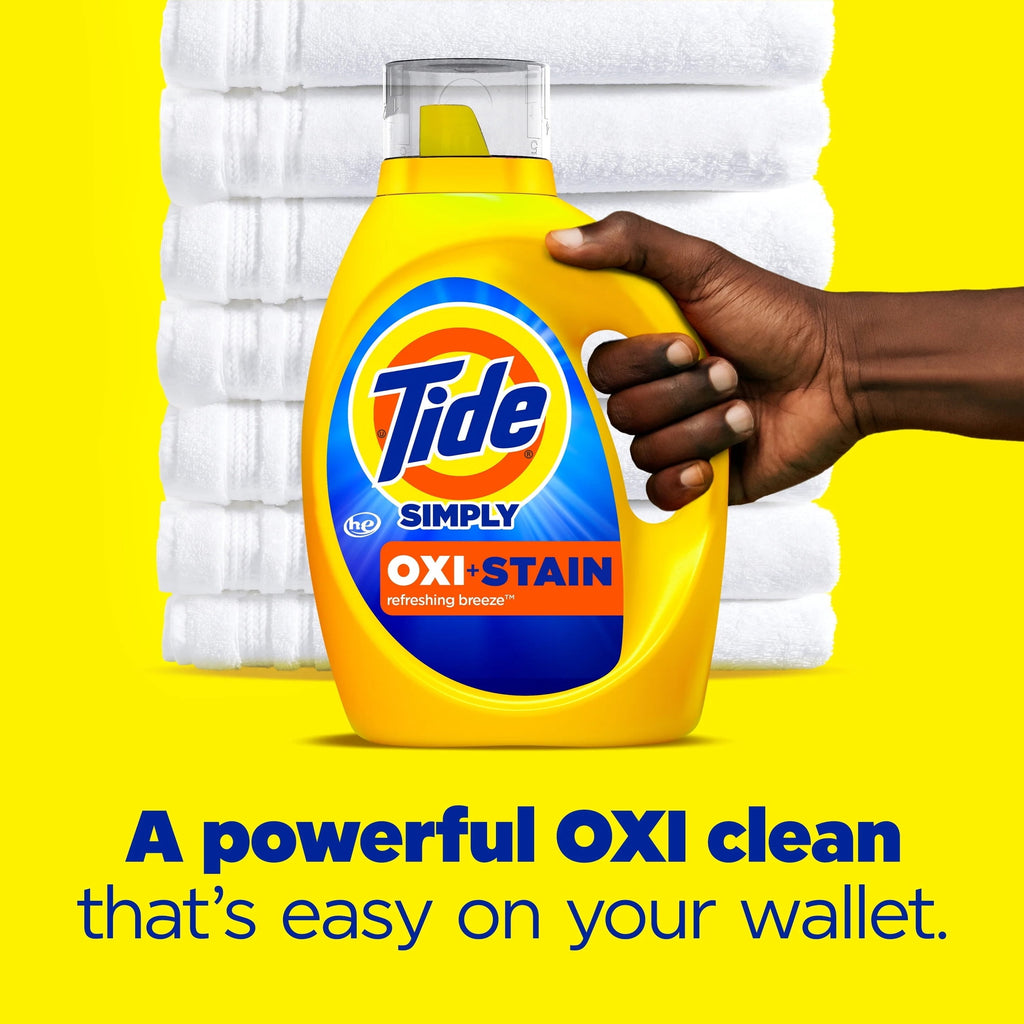 Tide Simply Oxi Boost Plus Ultra Stain Release Liquid Laundry Detergent Refreshing Breeze 31 fl oz 22 Loads