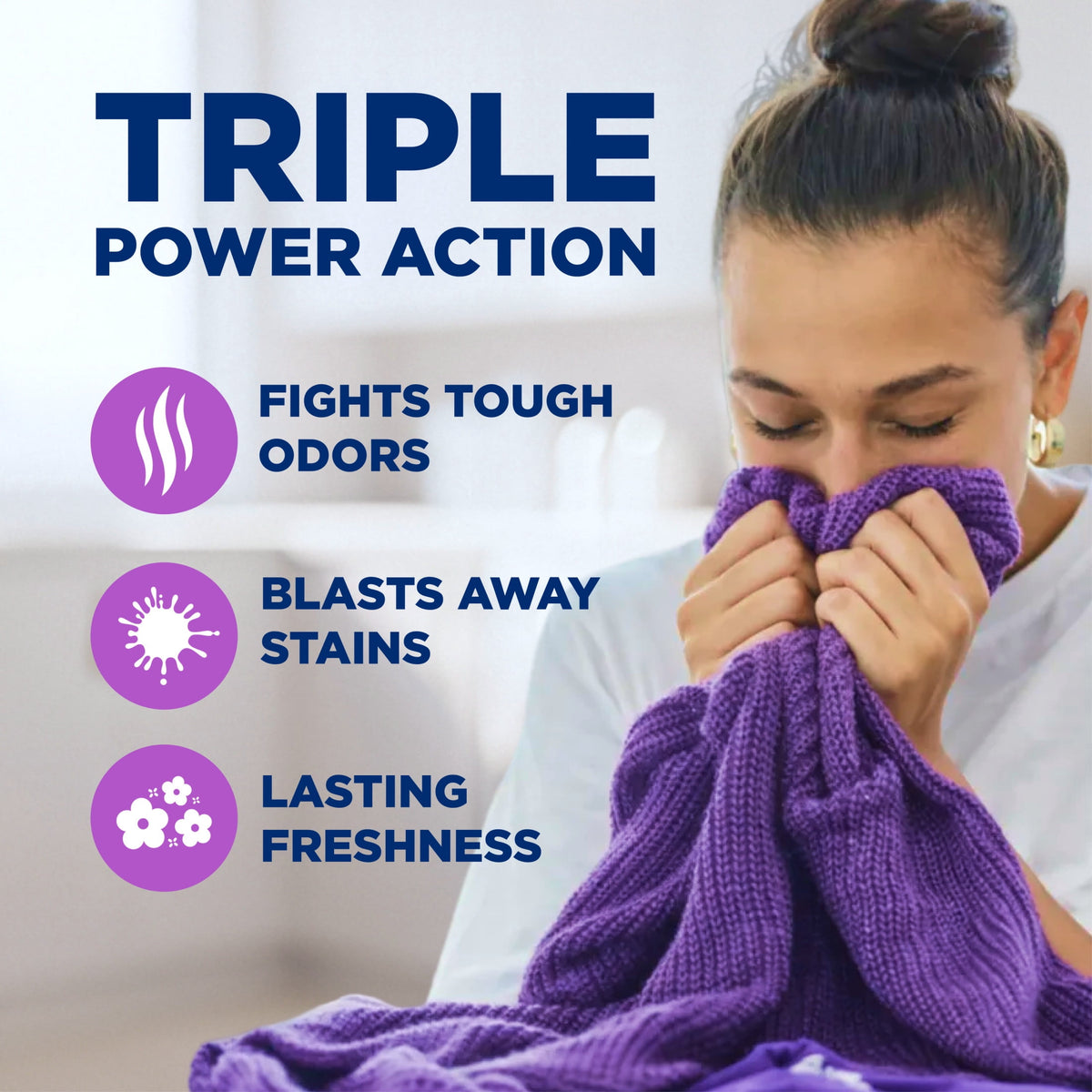 ARM & HAMMER Plus OxiClean Odor Blasters Liquid Laundry Detergent Fresh Burst 96.2 fl oz 74 Loads