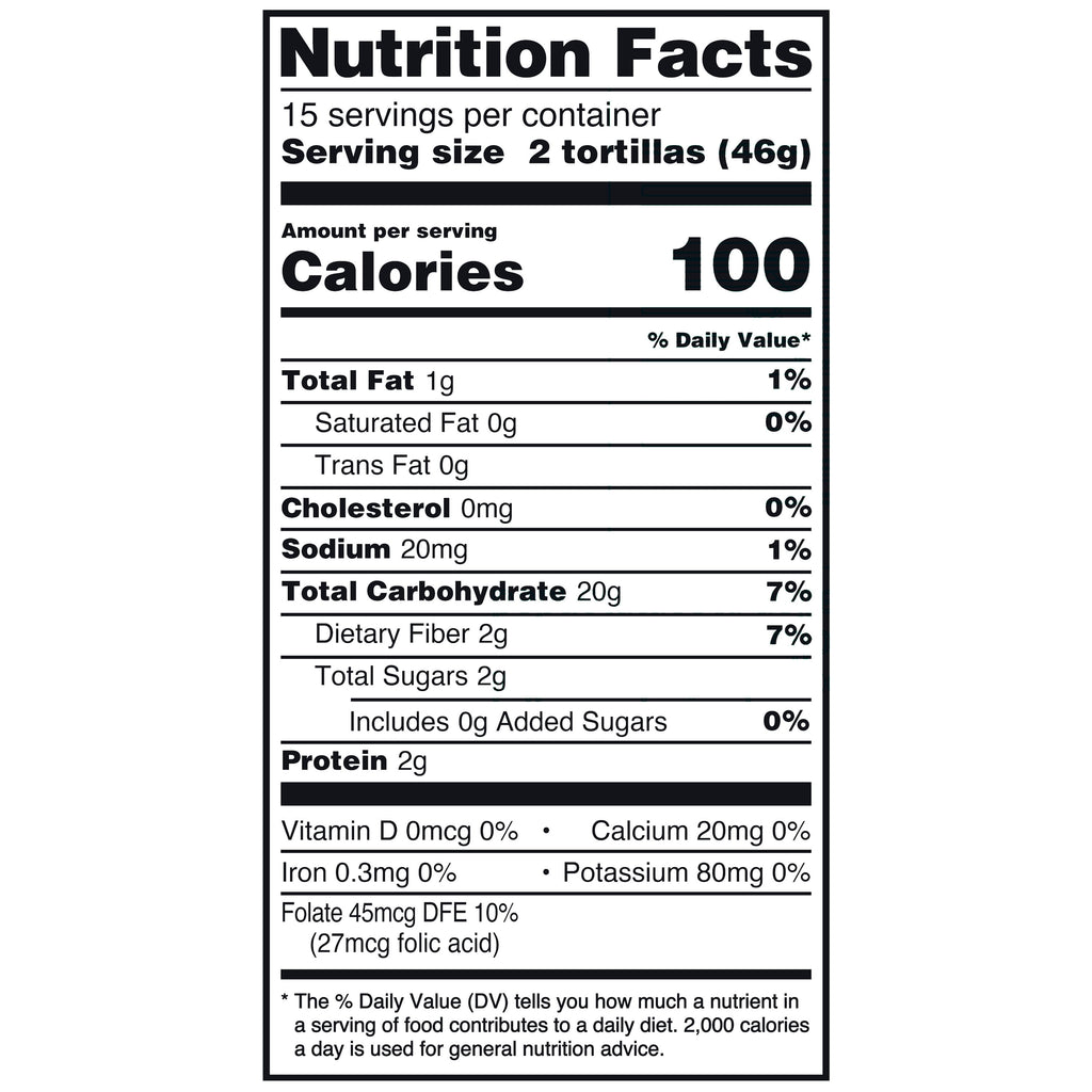 White Corn Tortillas 30 Count Great Value