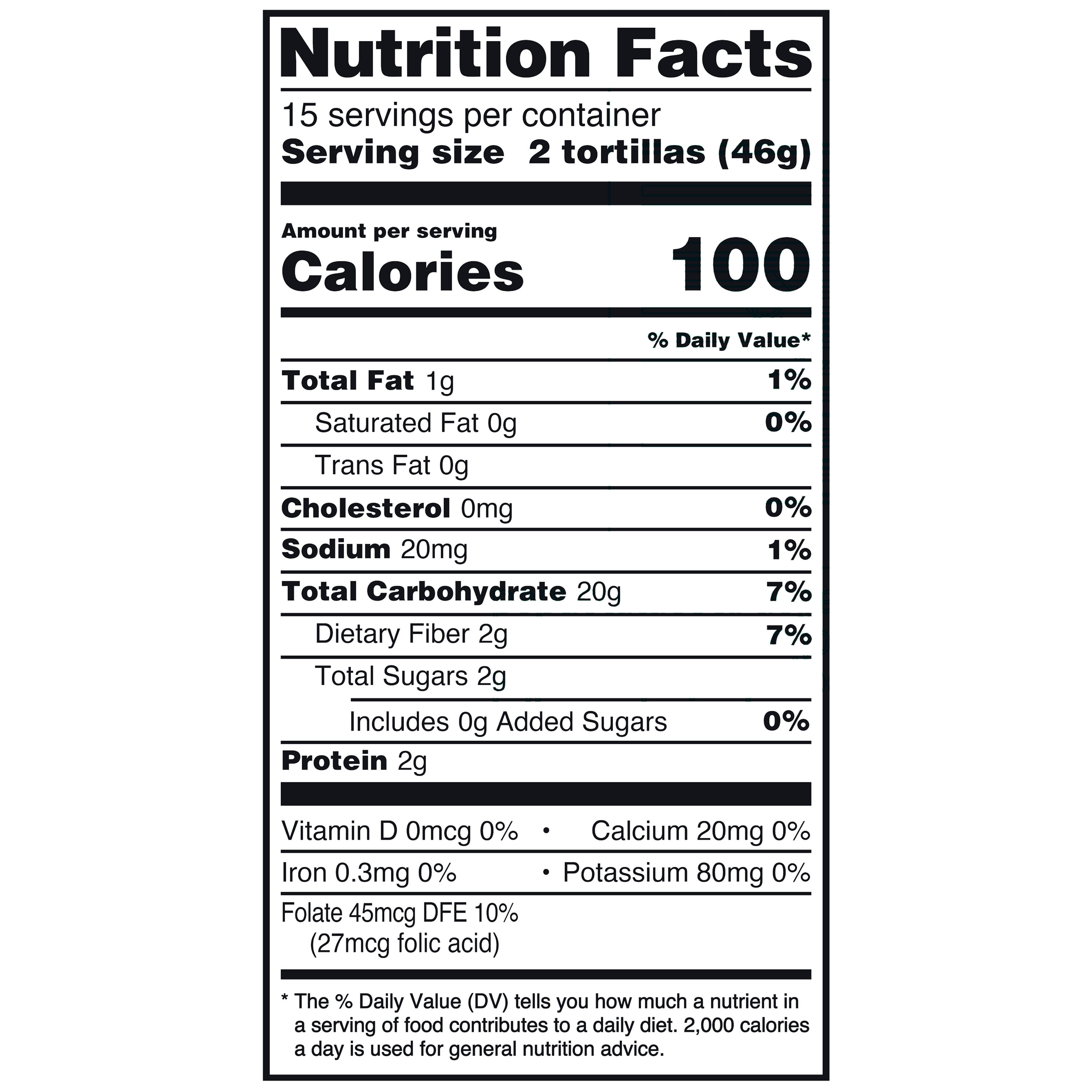 White Corn Tortillas 30 Count Great Value
