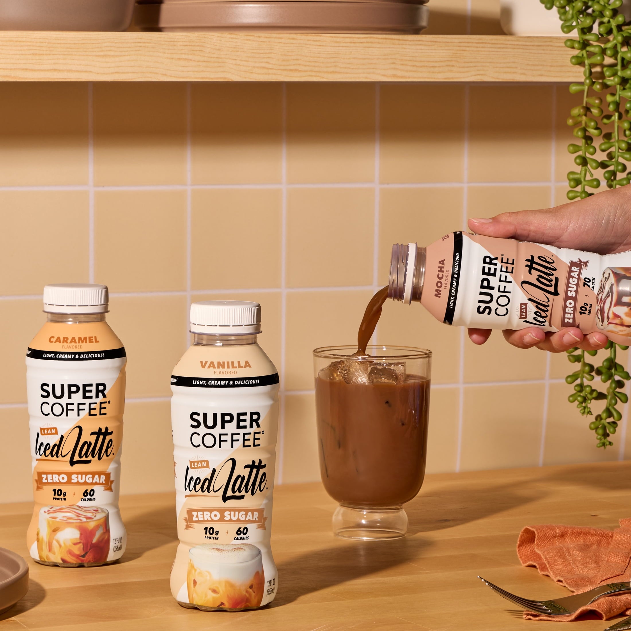 Super Coffee Mocha Naturally Caffeinated Dark Roast Iced Coffee 12 fl oz Bottle
