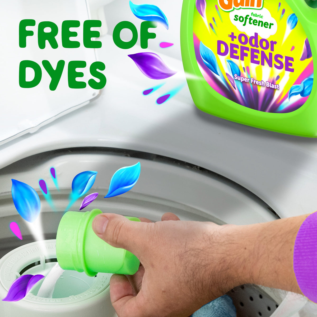 Gain Odor Defense Liquid Fabric Softener Super Fresh Blast Scent 35 fl oz 48 Loads