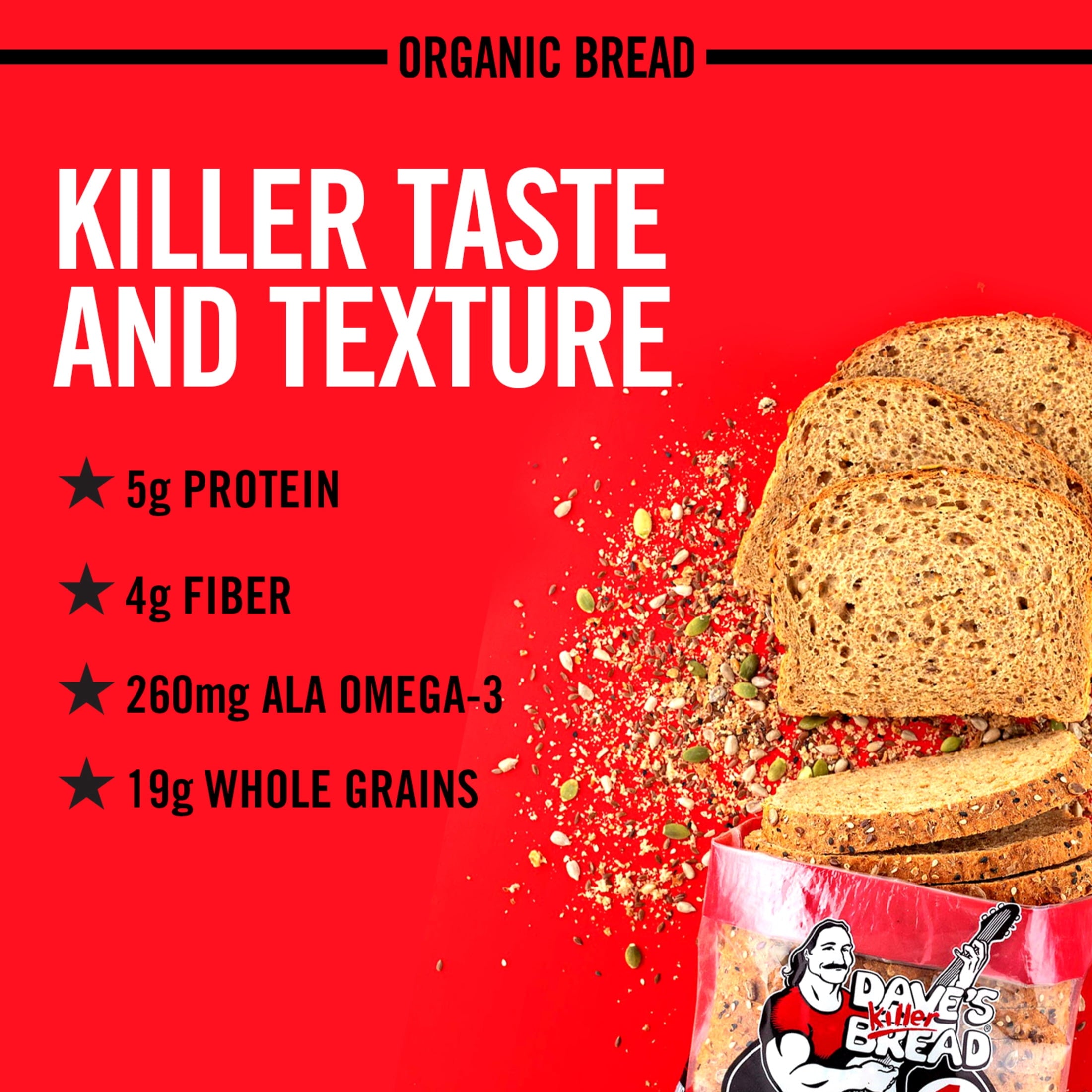 Powerseed Seeded Organic Whole Grain Bread 25 Oz 1 Count Dave's Killer Bread