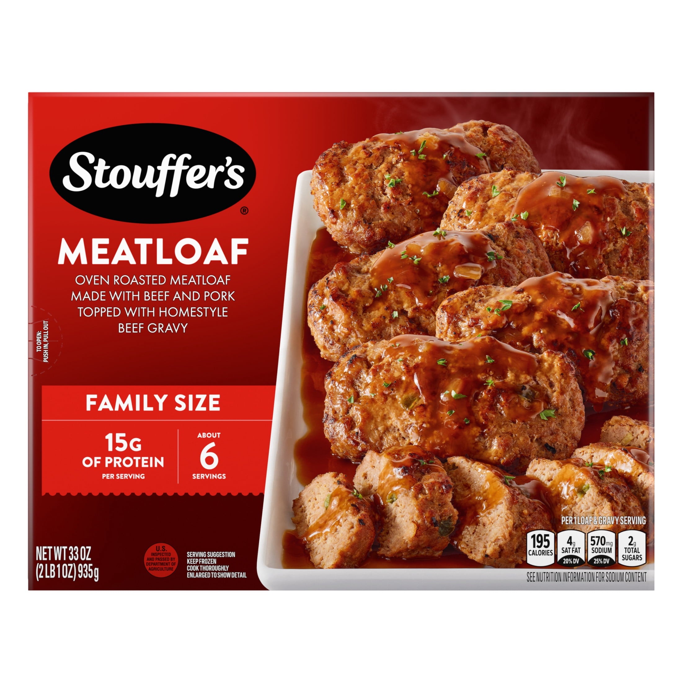 Stouffer's Meatloaf Frozen Family Size Meal 33 Oz