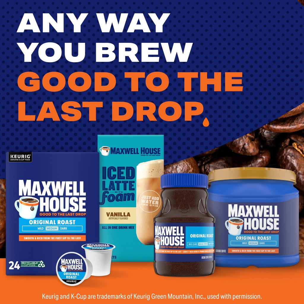 Maxwell House Original Roast Medium Roast K-Cup Coffee Pods 24 Count Box