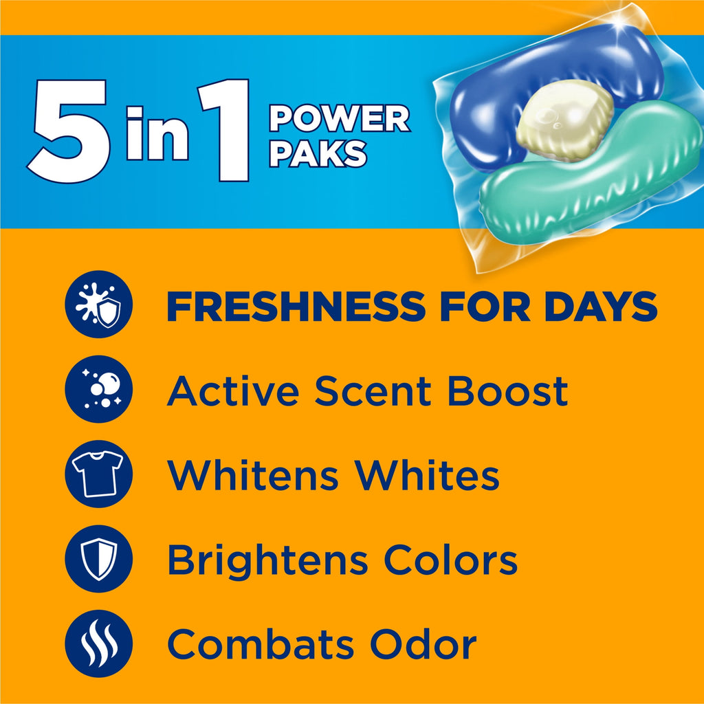 ARM & HAMMER Clean Burst 5-in-1 Laundry Detergent Power Paks 42 Count