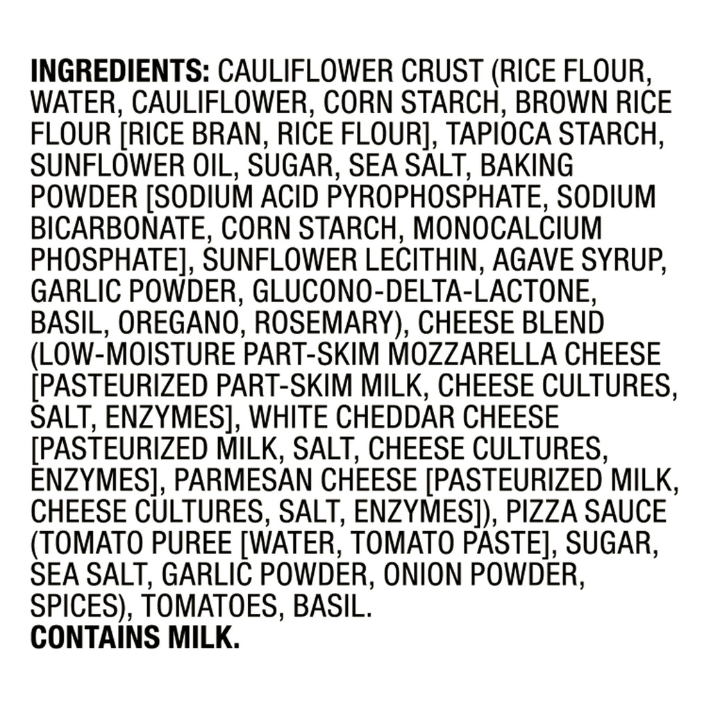 Bettergoods Gluten-Free Cauliflower Thin Crust Margherita Pizza 11.8 Oz Frozen