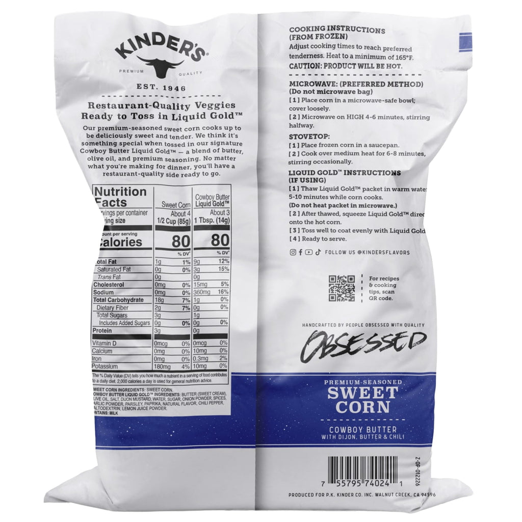 Kinder's Cowboy Butter Sweet Corn Frozen 13.5 Oz
