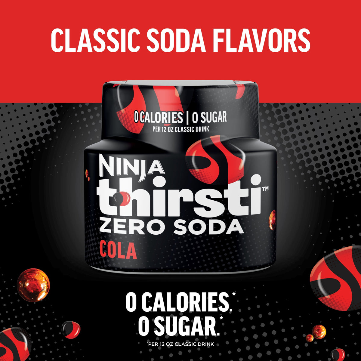 Ninja Thirsti Zero Soda Cola Flavored Liquid Water Drops 1 Pod WCFCOLA1