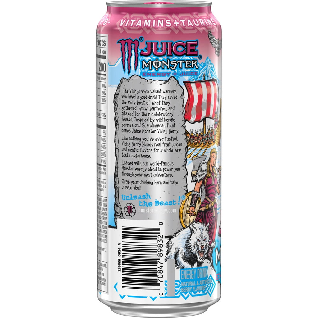 Monster Energy Juice Viking Berry Juice + Energy Drink 16 fl oz Single Can