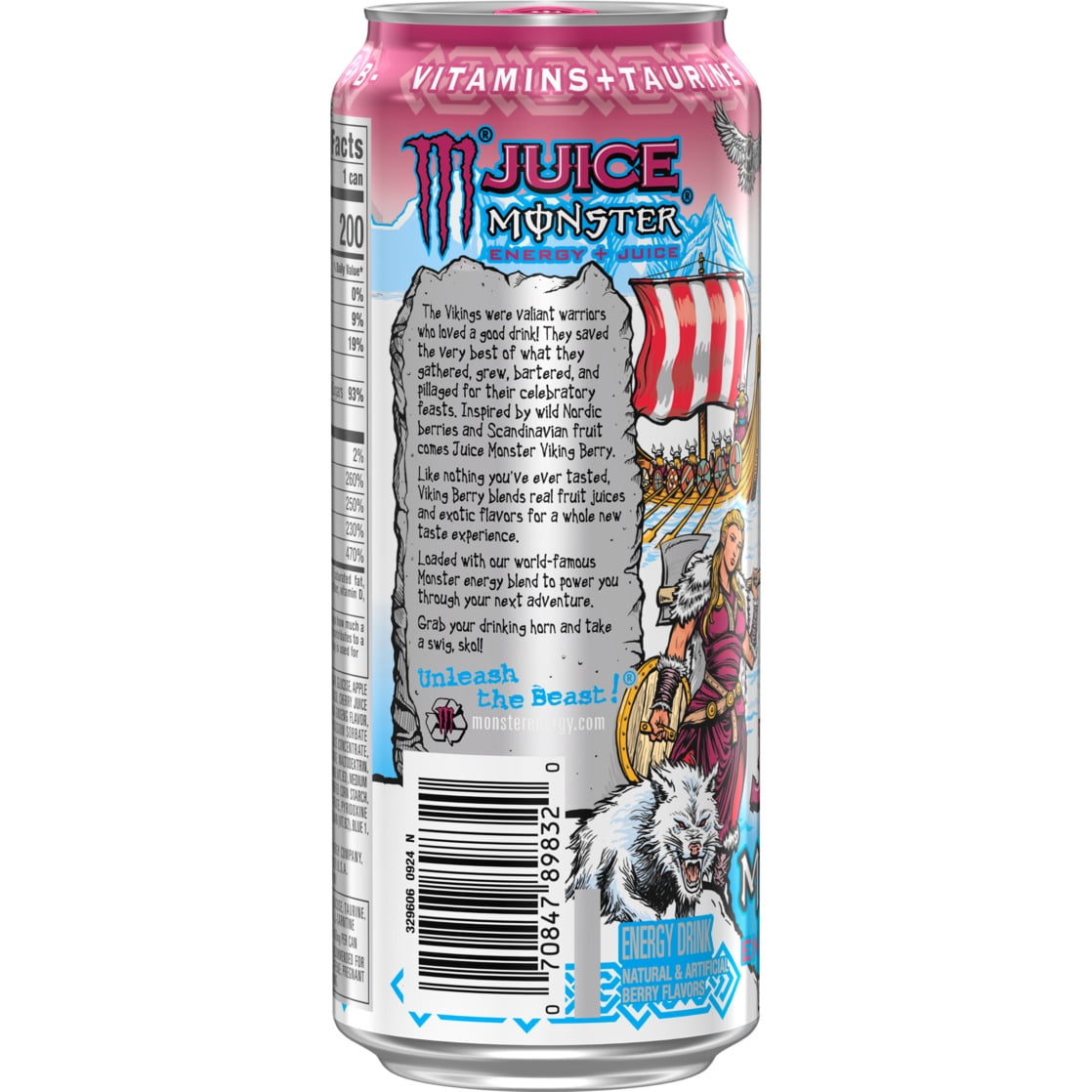 Monster Energy Juice Viking Berry Juice + Energy Drink 16 fl oz Single Can