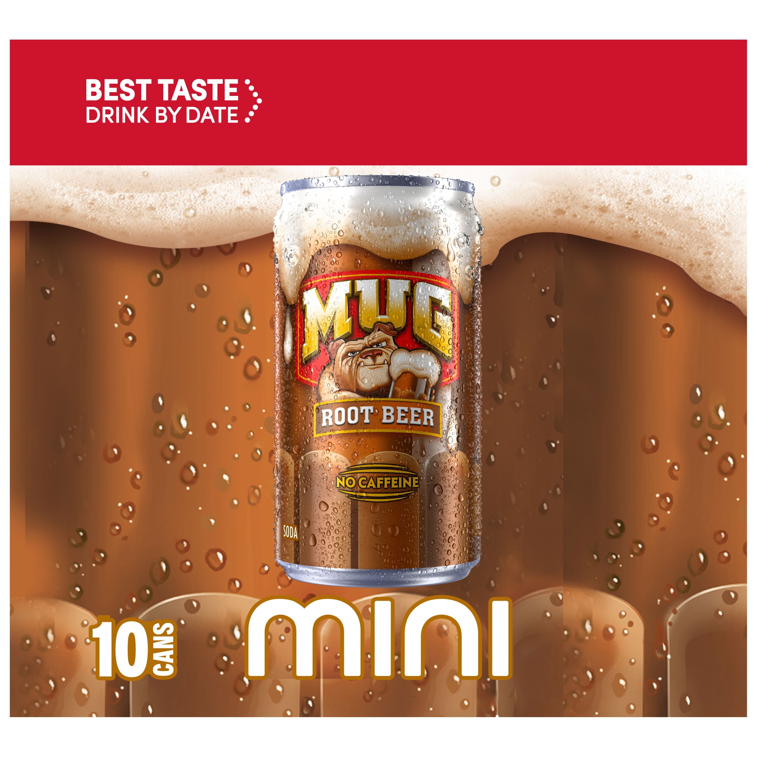 Mug Root Beer Soda Pop Mini Cans 7.5 Fl Oz 10 Pack