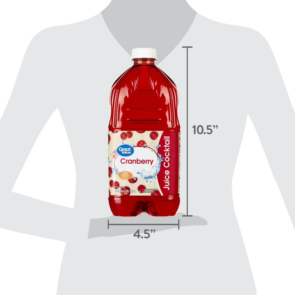 Great Value Cranberry Juice Cocktail 64 fl oz Bottle