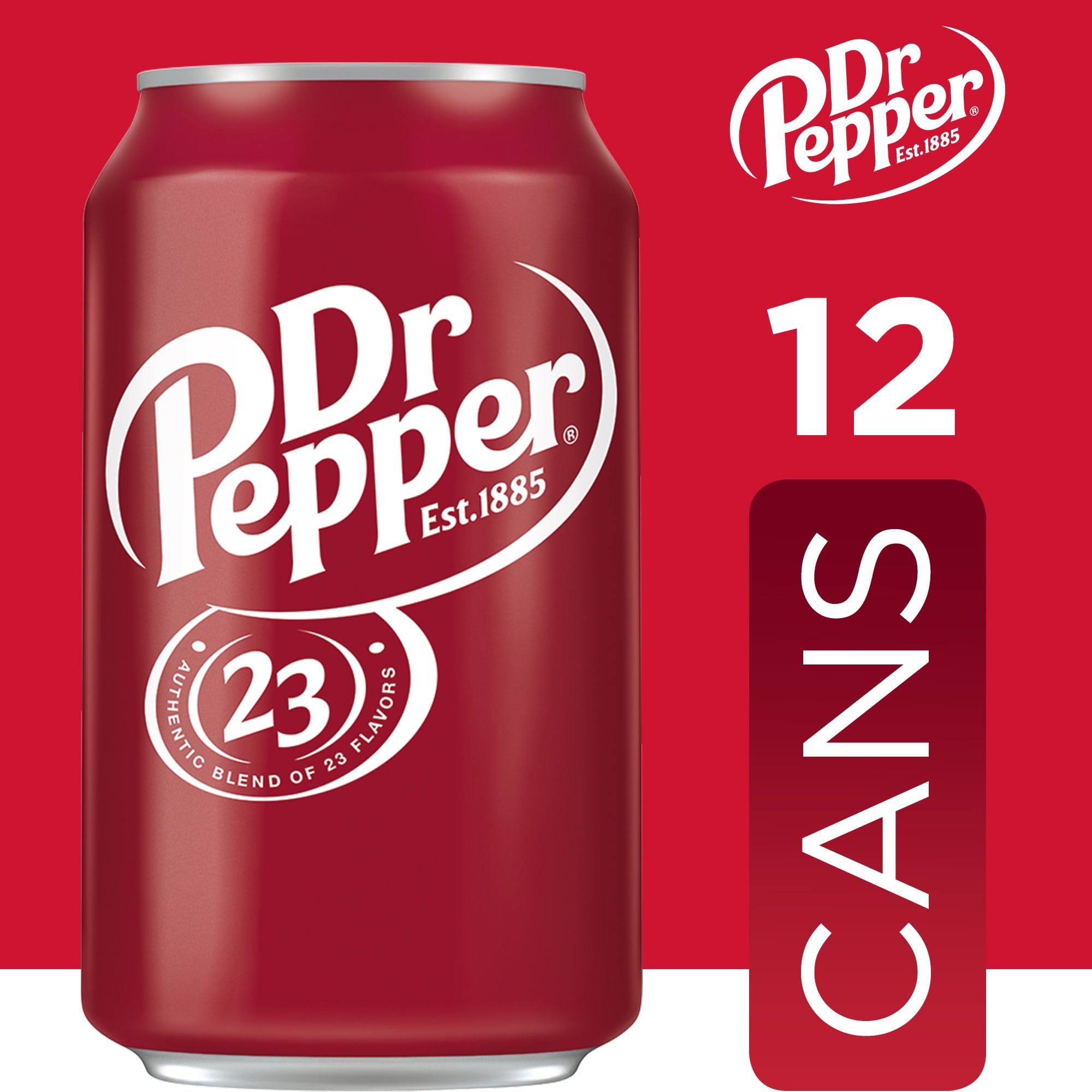 Dr Pepper Soda Pop Cans 12 Fl Oz 12 Pack