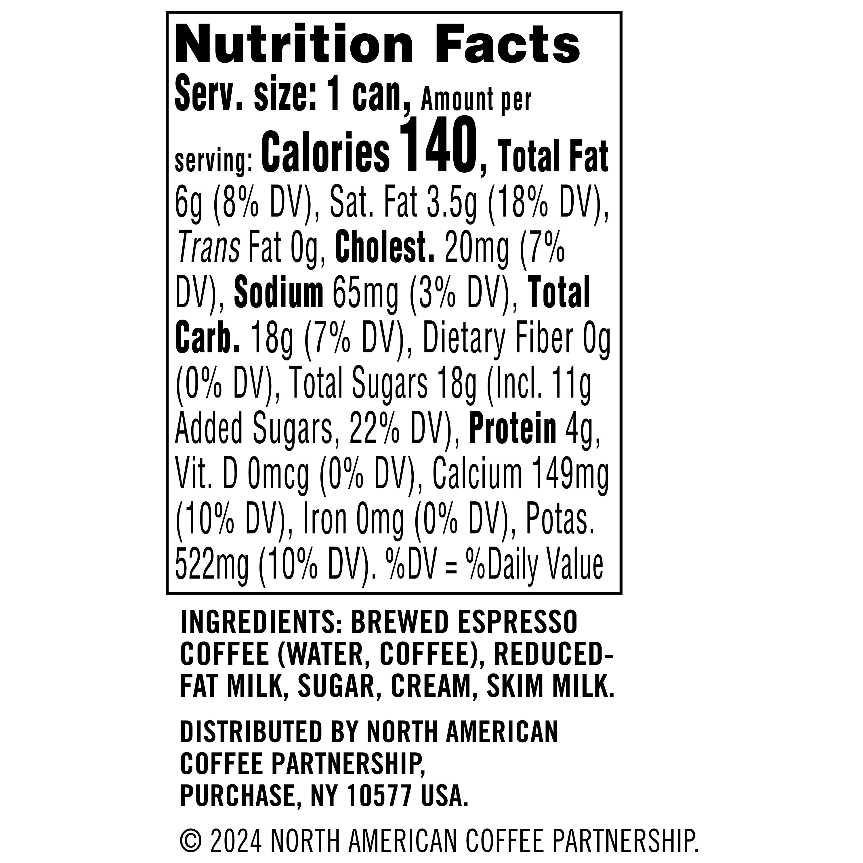 Starbucks Doubleshot Espresso & Cream Premium Coffee Drink 6.5 fl oz 4 Count