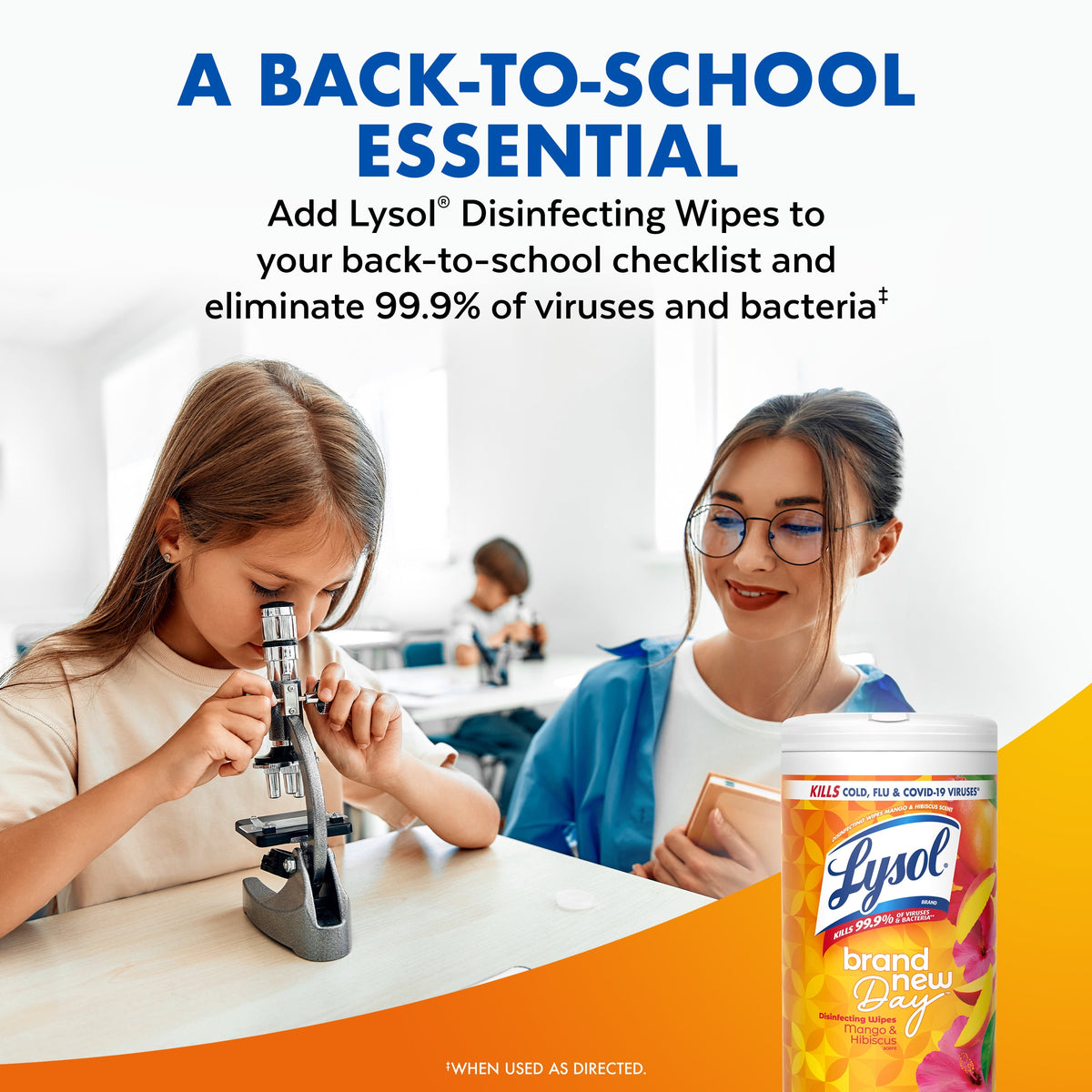 Lysol Disinfecting Wipes Mango & Hibiscus Scent 80 Count