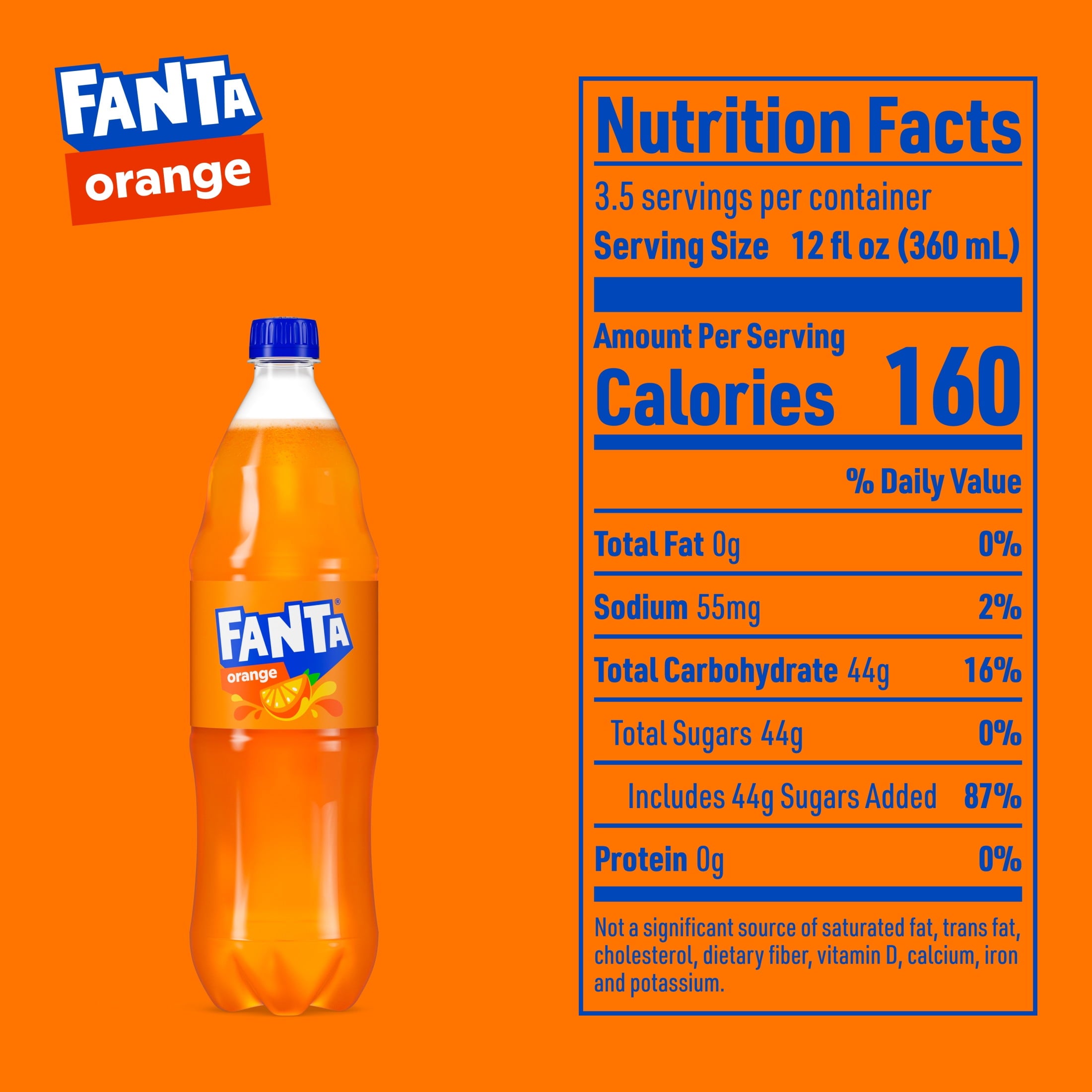Fanta Orange Soda Pop Bottle 1.25 L
