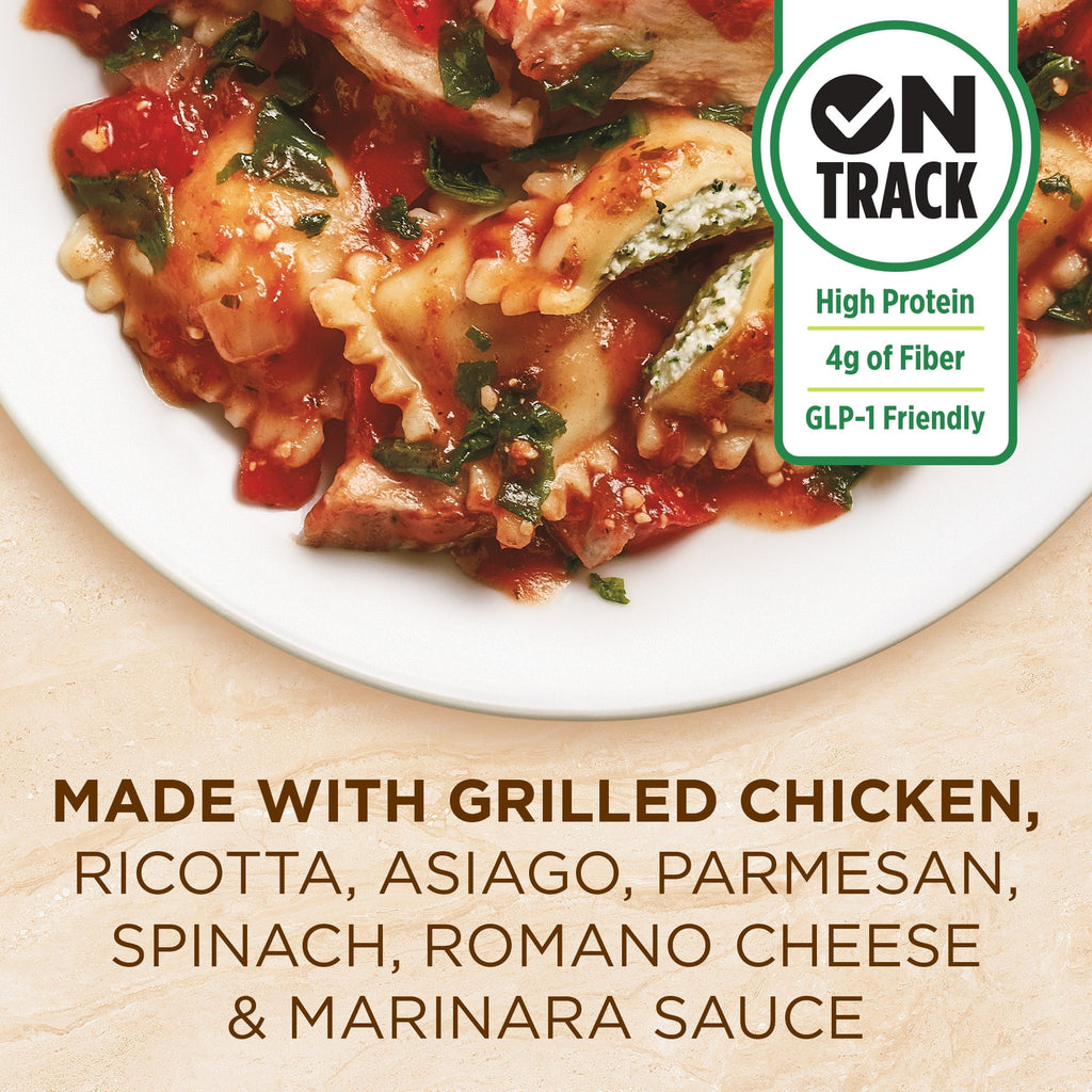 Healthy Choice Cafe Steamers Four-Cheese Ravioli & Chicken Marinara Frozen Meal 10 Oz