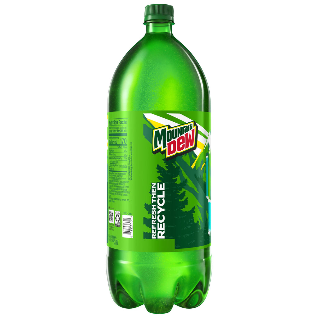 Mountain Dew Citrus Soda Pop Bottle 2 Liters