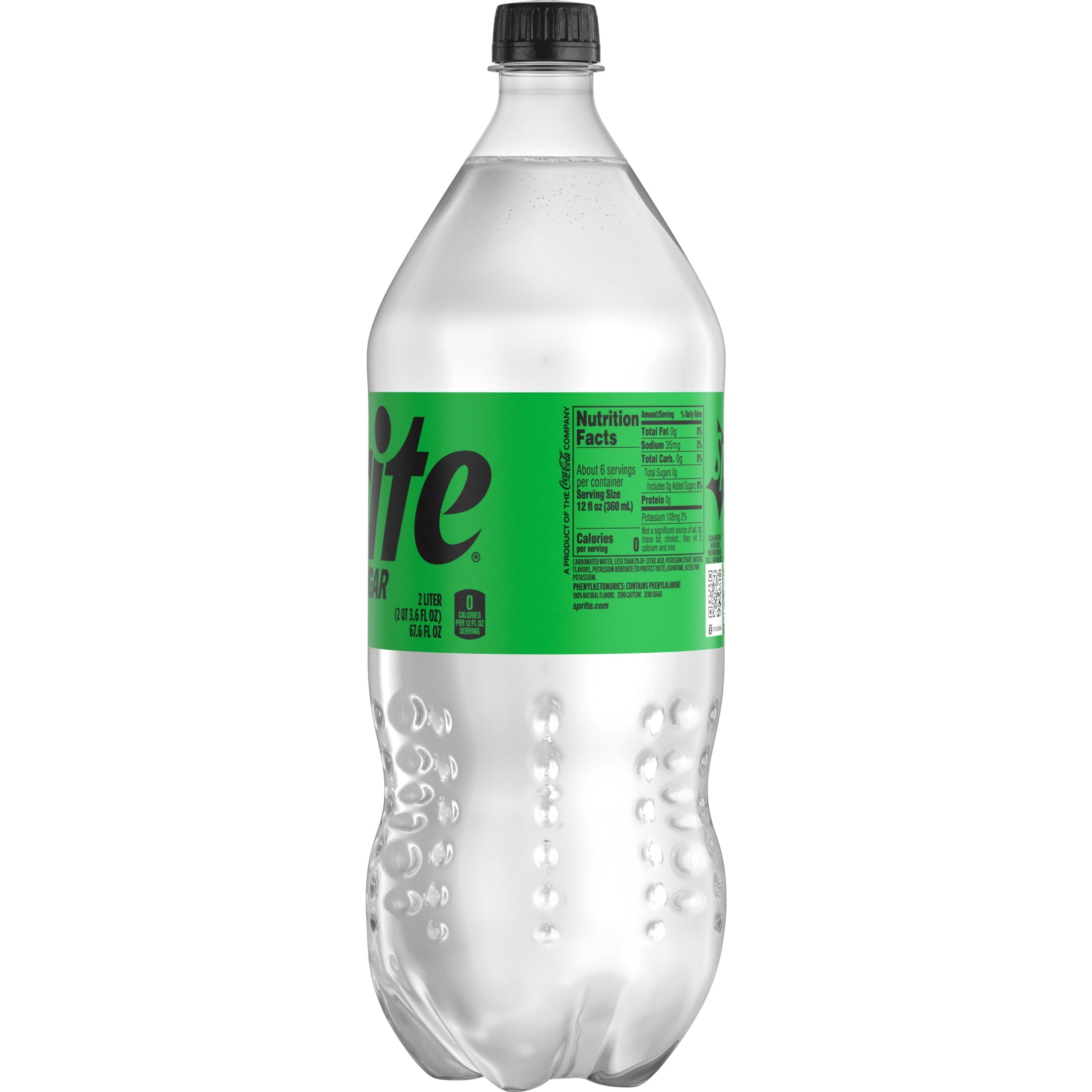 Sprite Zero Sugar Lemon-Lime Caffeine Free Soda Pop Bottle 2 Liters