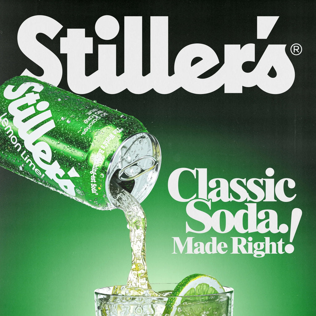 Stiller's Lemon Lime Natural Soda With Added Vitamins Low Sugar Can 12 Fl Oz