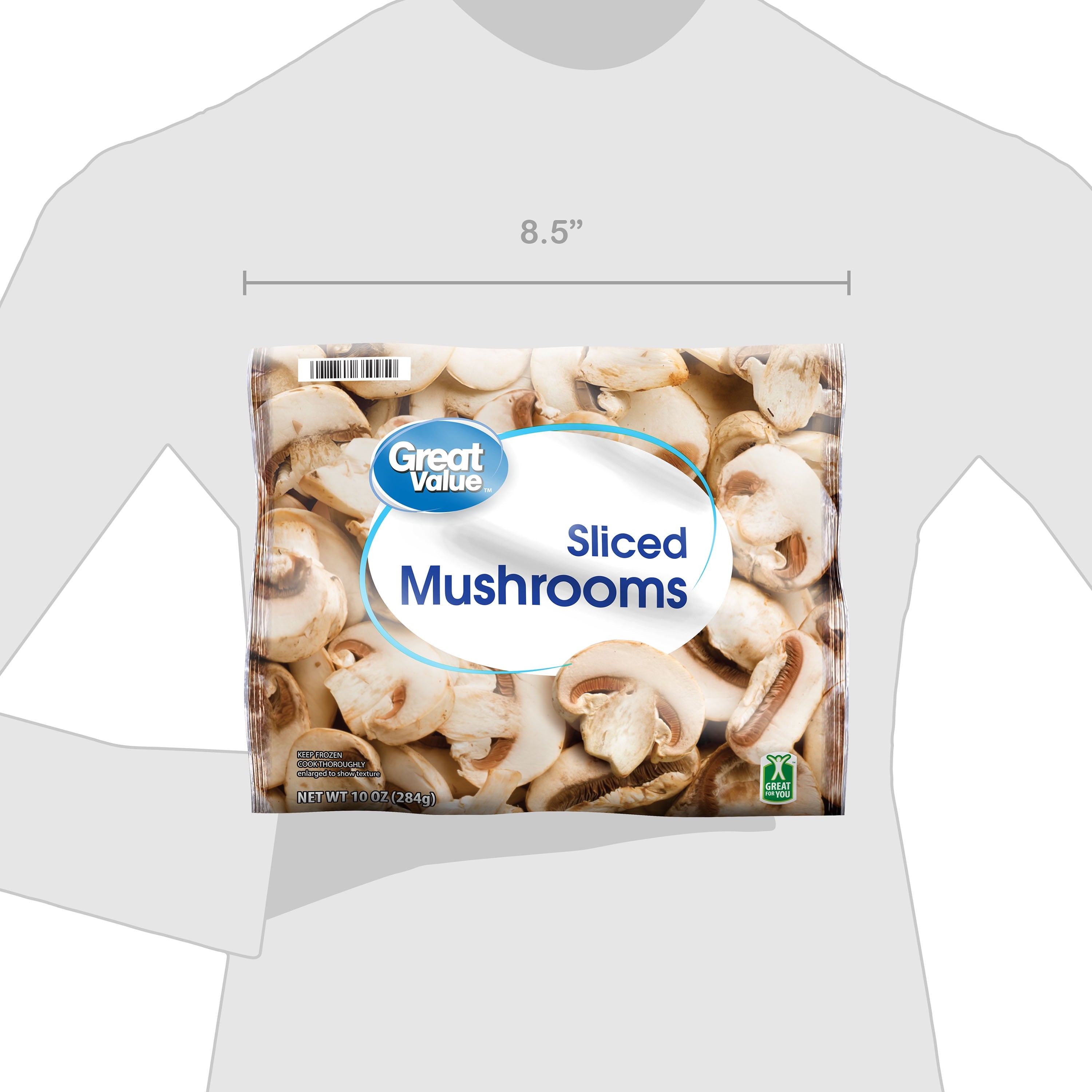Frozen Sliced Mushrooms 10 Oz