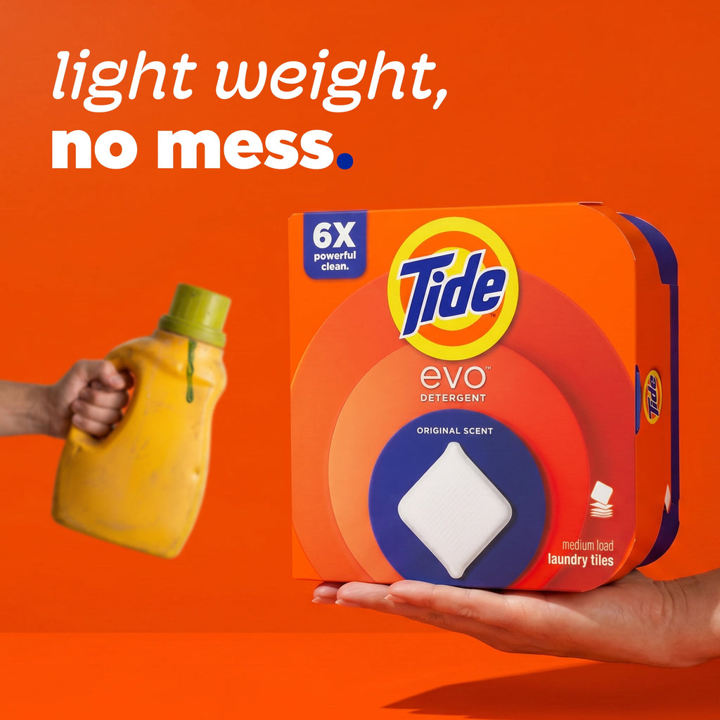 Tide evo Laundry Detergent Tiles 100% Concentrated Spring Blast Scent