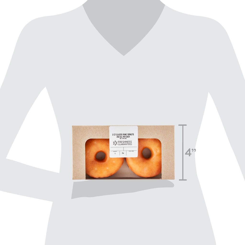 Regular Vanilla Glazed Ring Donuts 4 Oz 2 Count Freshness Guaranteed