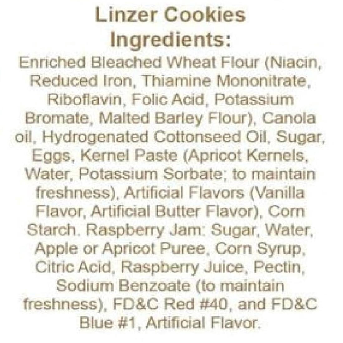 Linzer Tart Cookies Raspberry Jam 9 Oz 10 Count Stern's Bakery