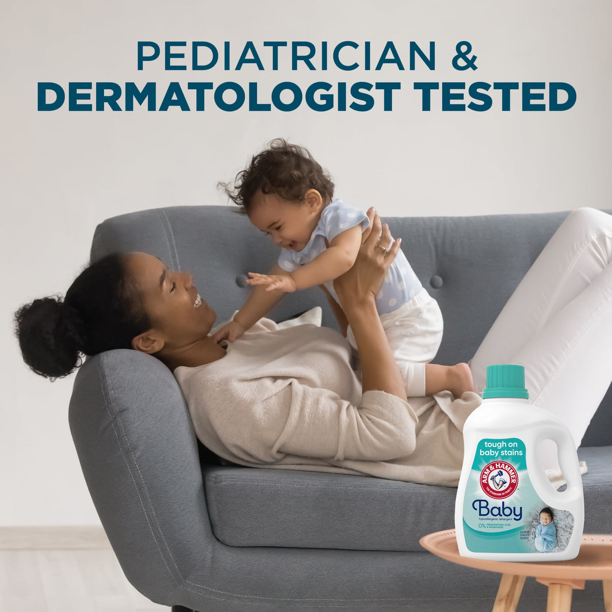 ARM & HAMMER Baby Hypoallergenic Liquid Laundry Detergent Cuddly Clean 100.5 fl oz 77 Loads