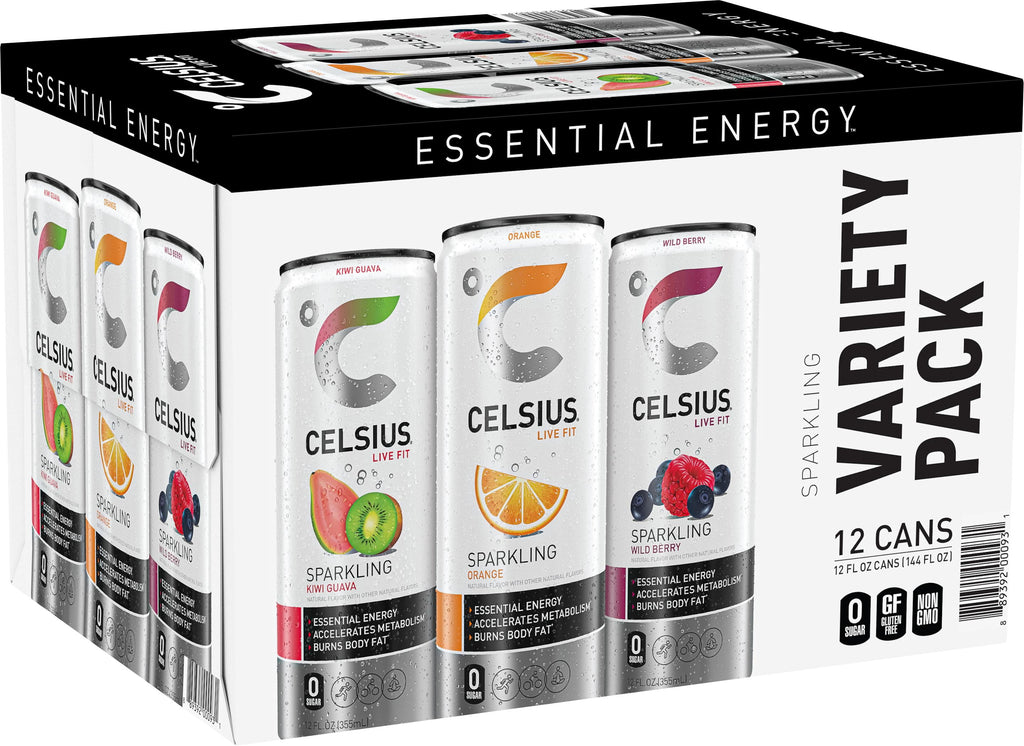 CELSIUS Sparkling Original Variety Pack Functional Energy Drink 12 fl oz 12 Pack