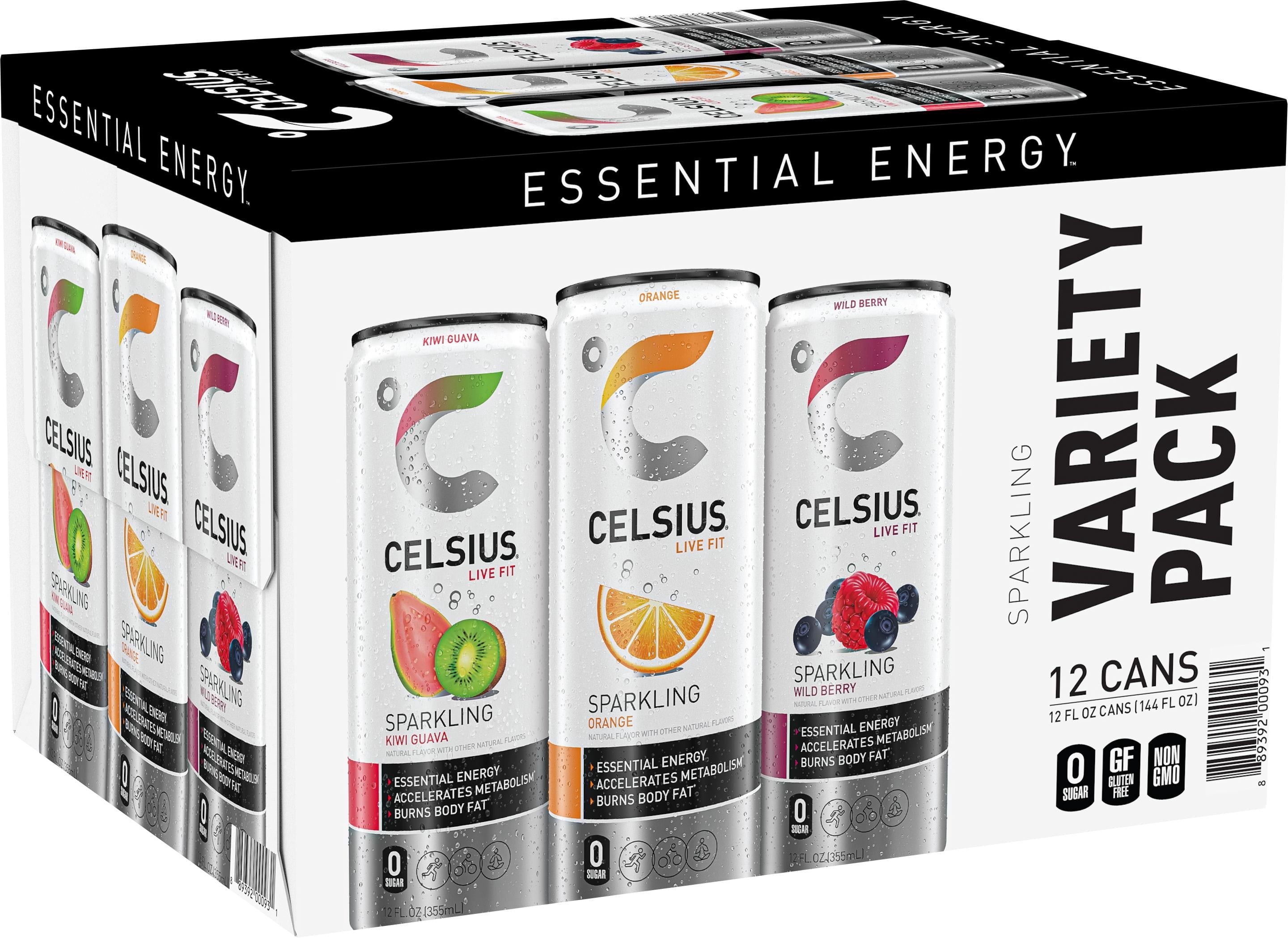 CELSIUS Sparkling Original Variety Pack Functional Energy Drink 12 fl oz 12 Pack
