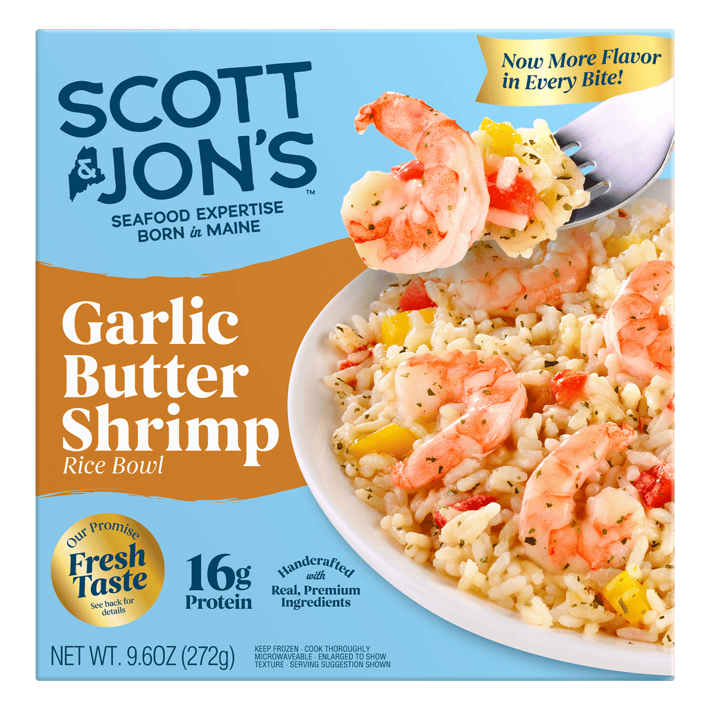 Scott & Jon's Garlic Butter Shrimp Rice Bowl Frozen Meal 9.6 Oz