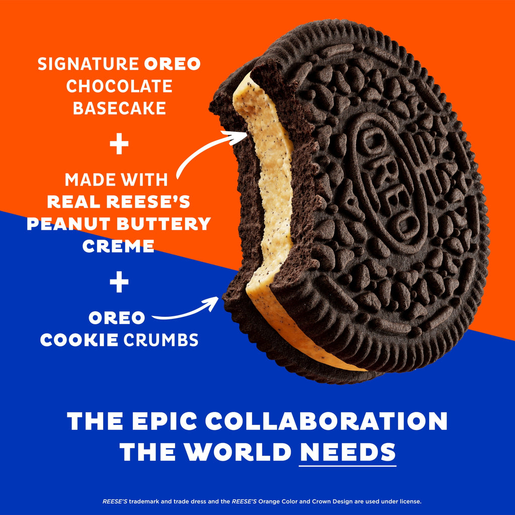 Peanut Buttery Creme Chocolate Sandwich Cookies 12.35 Oz 1 Count Oreo Reese's
