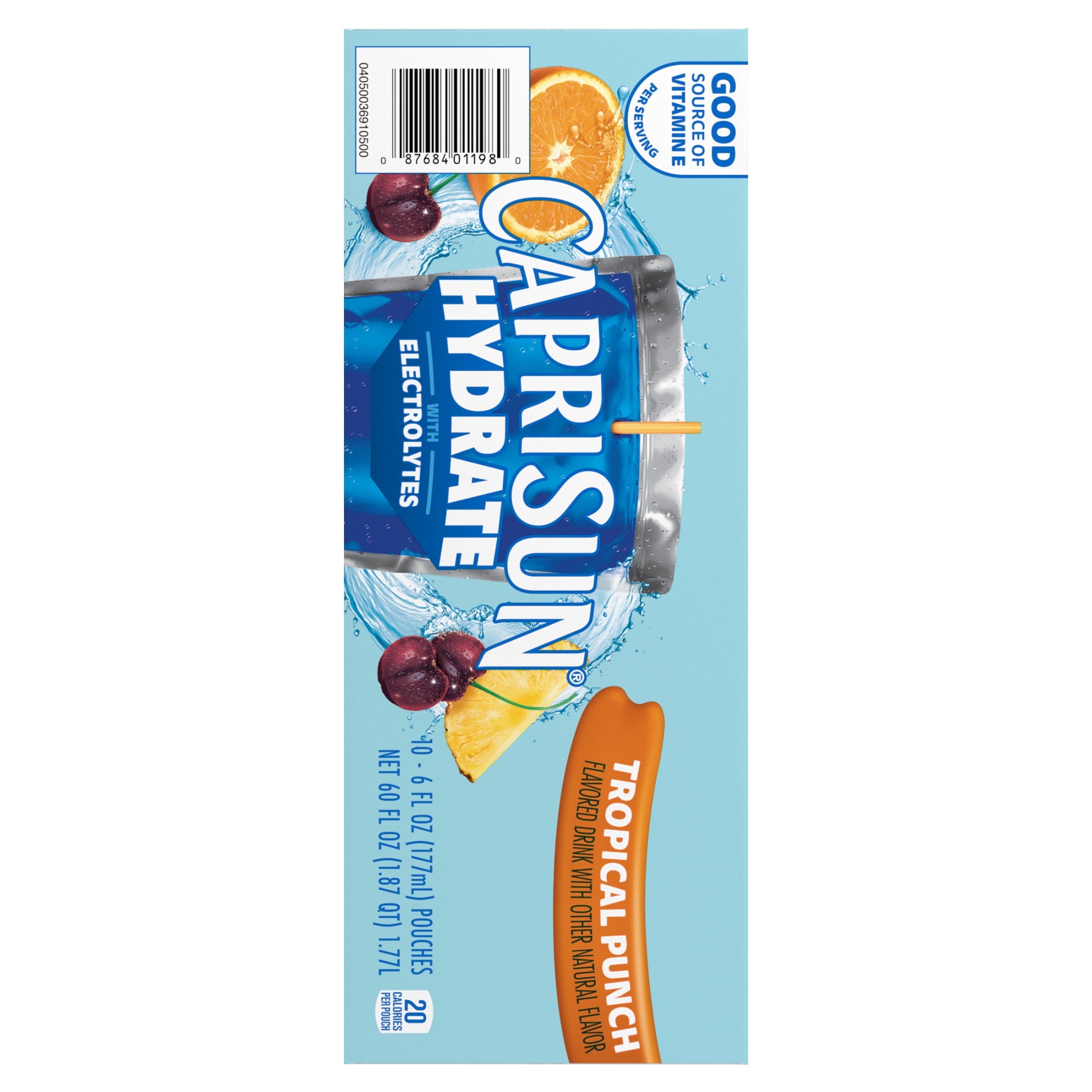 Capri Sun Hydrate with Electrolytes Tropical Punch Flavored Drink 6 fl oz Pouches 10 Count
