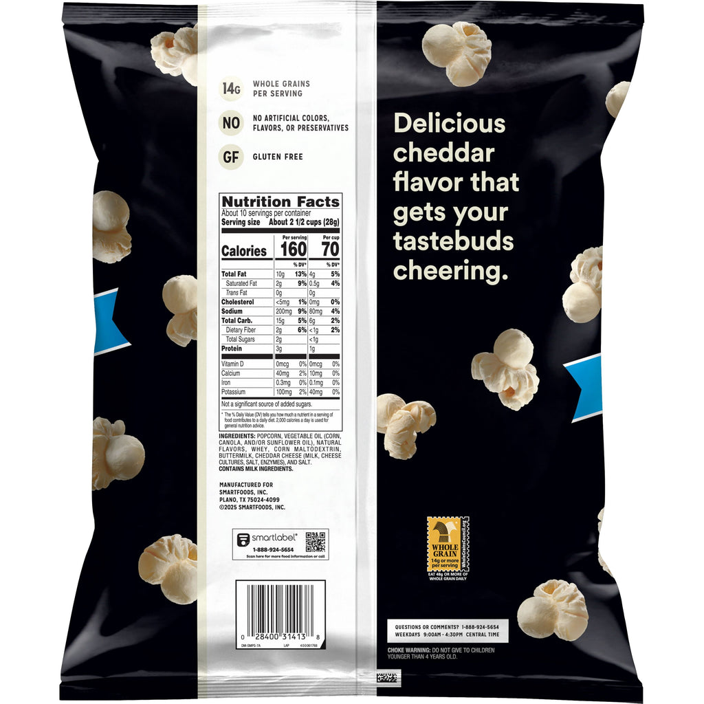 White Cheddar Popcorn 9.75 Oz 1 Count Smartfood