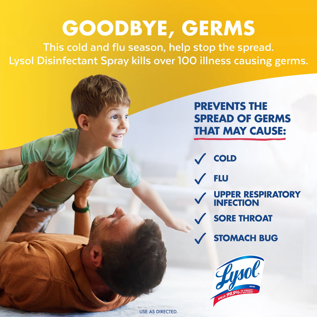 Lysol Disinfectant Spray Lemon Breeze Scent 19 oz