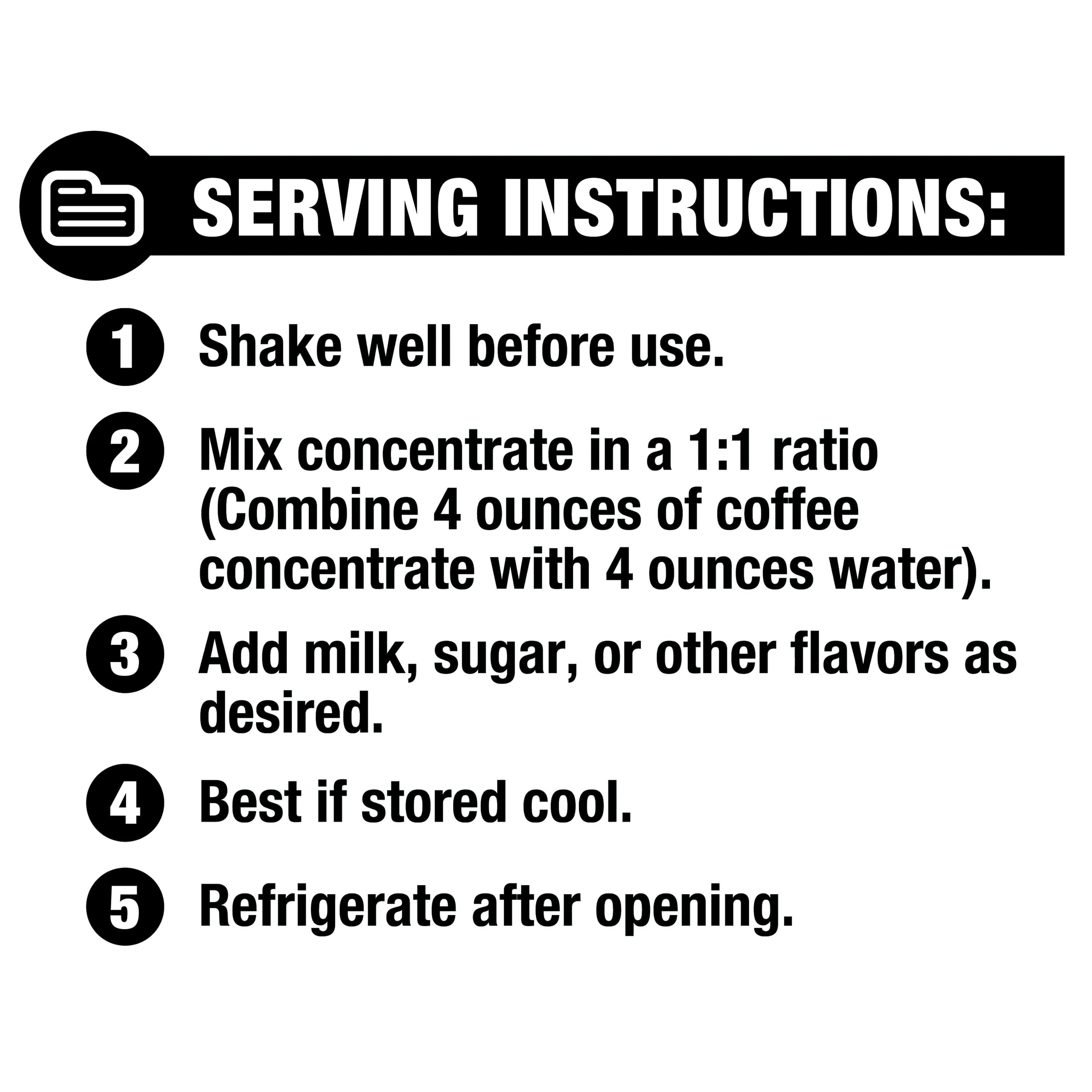 Great Value Donut Shop Naturally Caffeinated Medium Roast Cold Brew Coffee Concentrate 32 fl oz Bottle