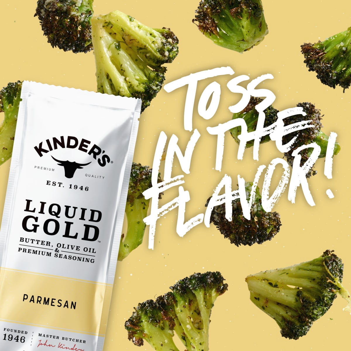 Kinder's Frozen Parmesan Broccoli Florets 13.5 Oz