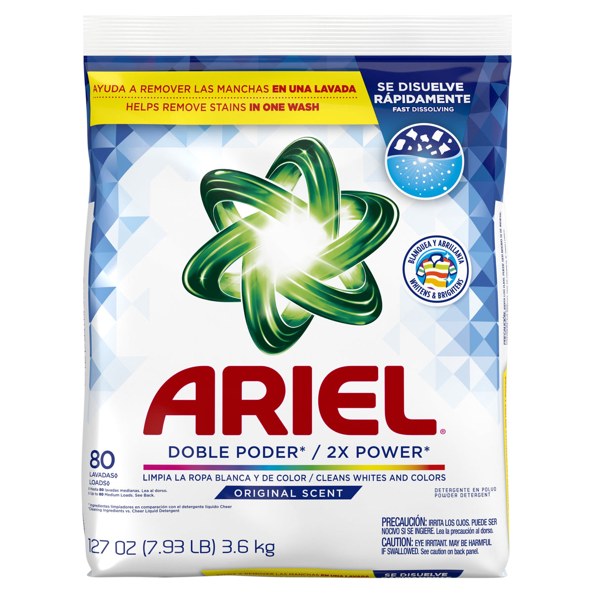 Ariel Powder Laundry Detergent Original Scent 127 oz 80 Loads