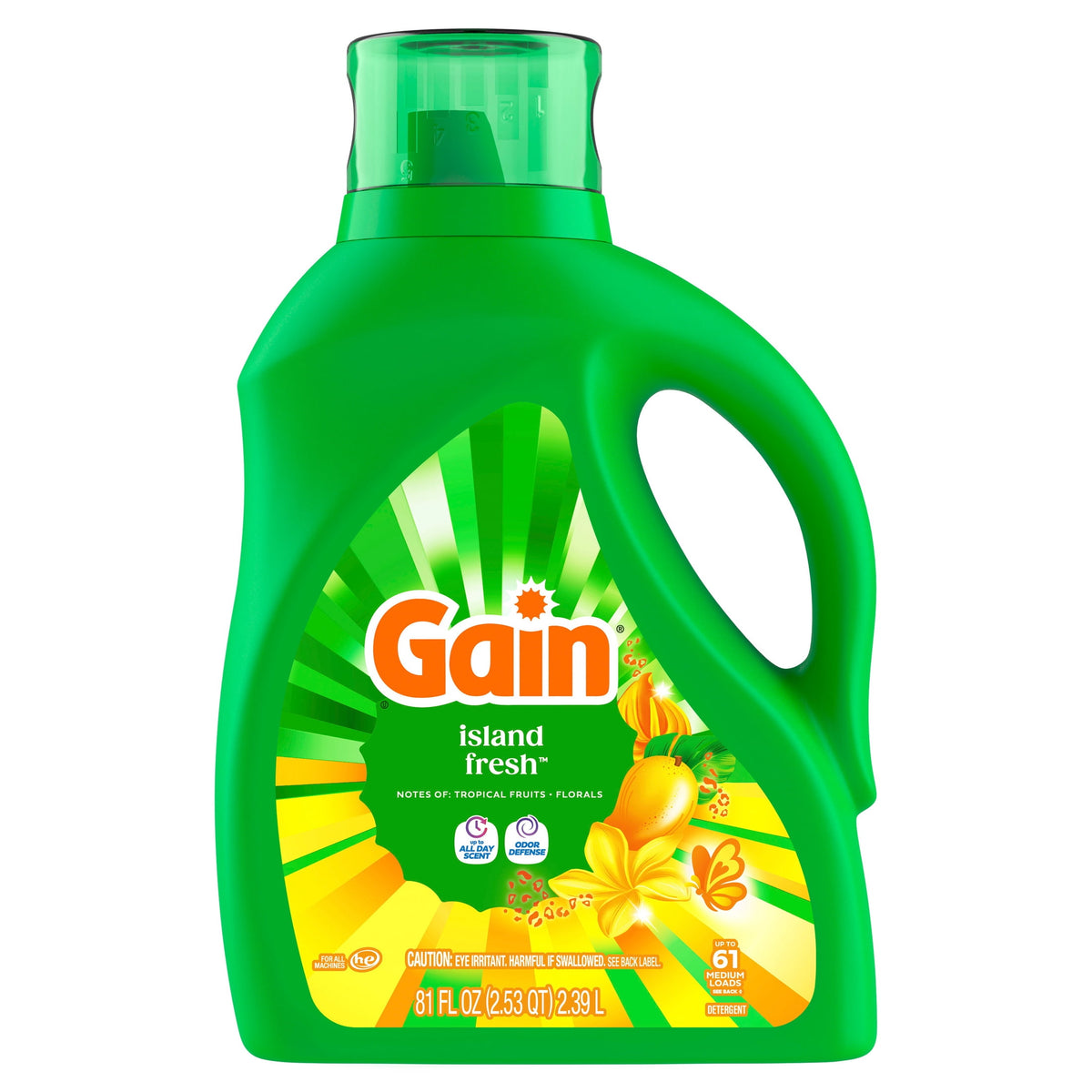Gain Liquid Laundry Detergent Island Fresh Scent 81 fl oz 61 Loads