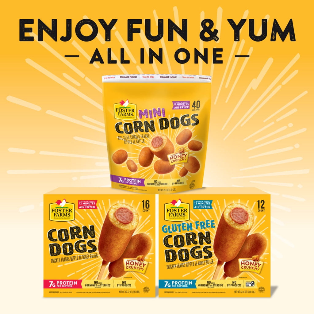 Foster Farms Honey Crunchy Corn Dogs Frozen 42.72 Oz 16 Count