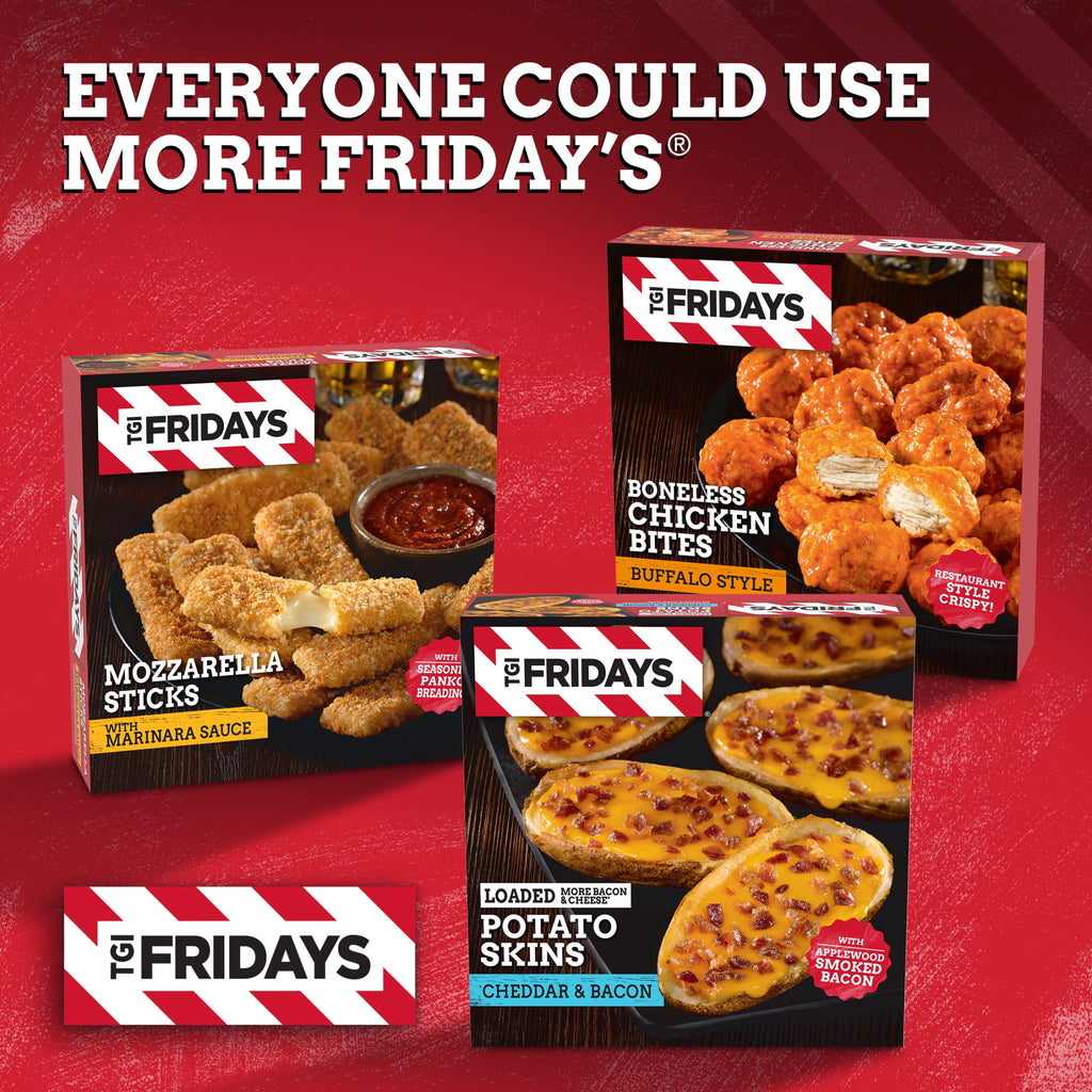 TGI Fridays Loaded Cheddar & Bacon Potato Skins 13.5 Oz Frozen