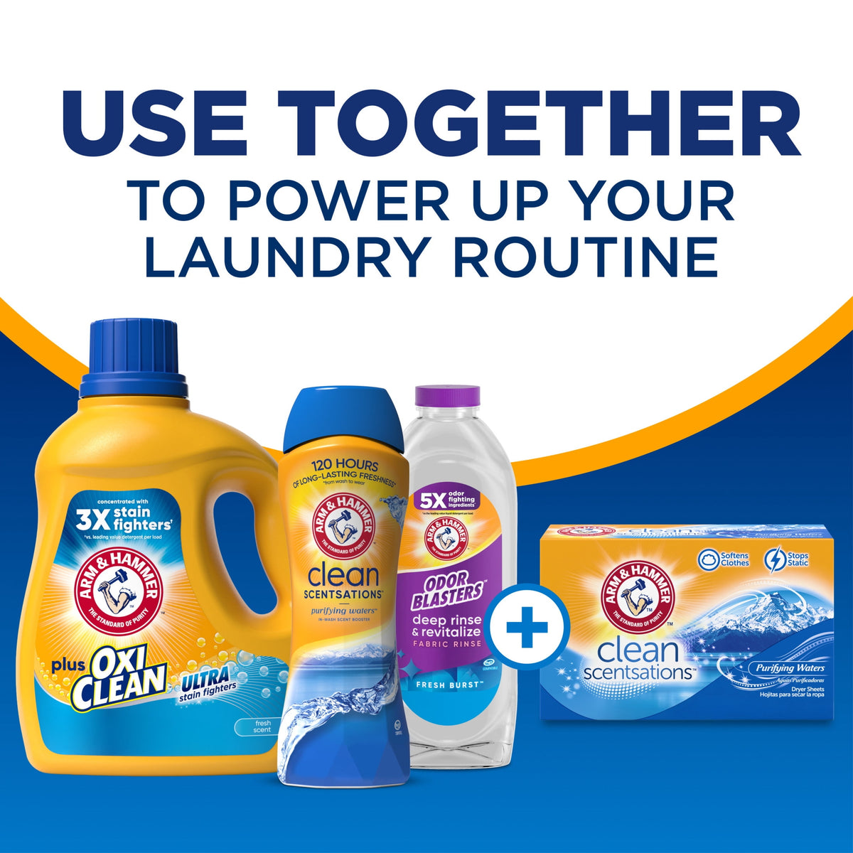 ARM & HAMMER Plus OxiClean Ultra Stain Fighters Liquid Laundry Detergent Fresh Scent 32.5 fl oz