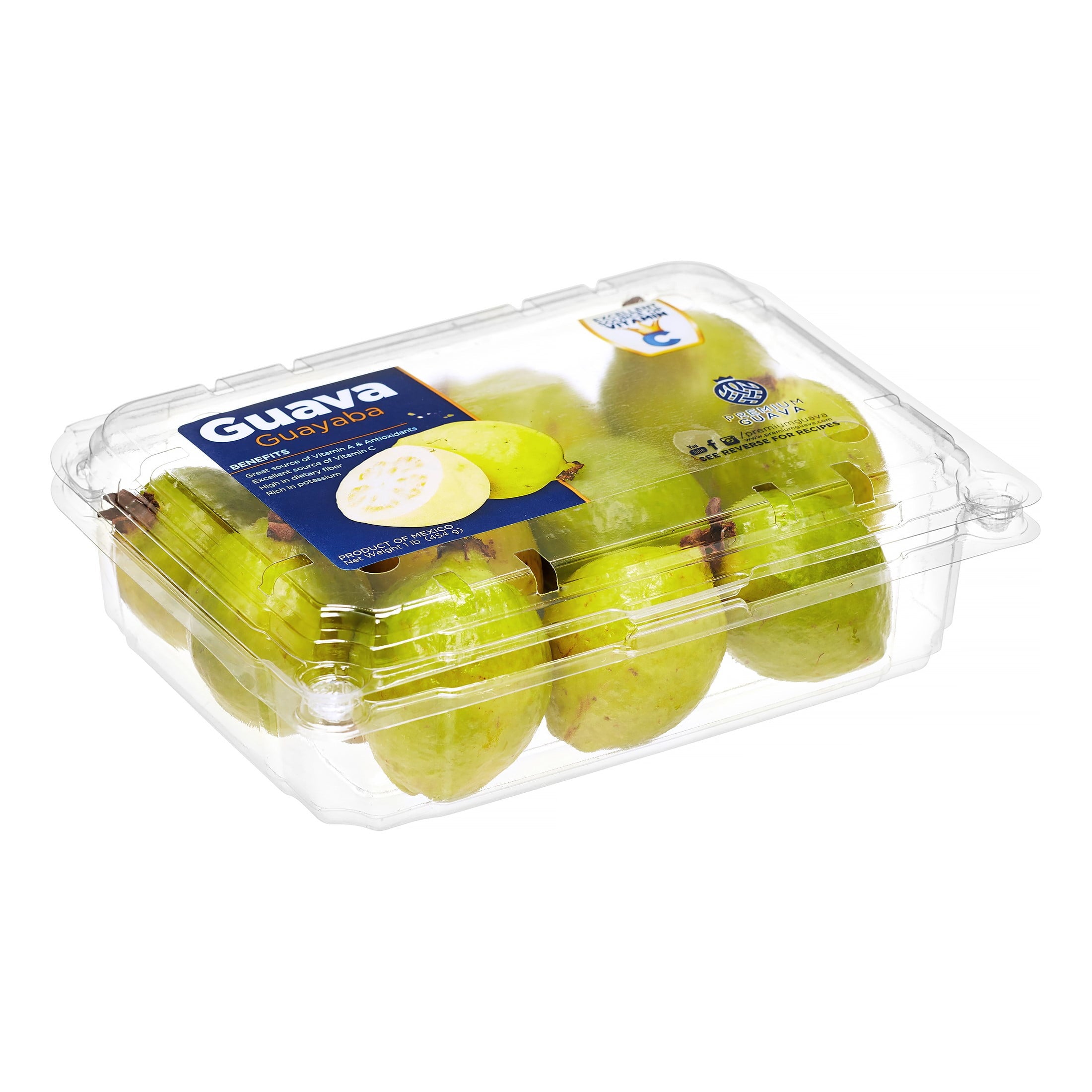 Fresh Guava 1 Lb Clamshell
