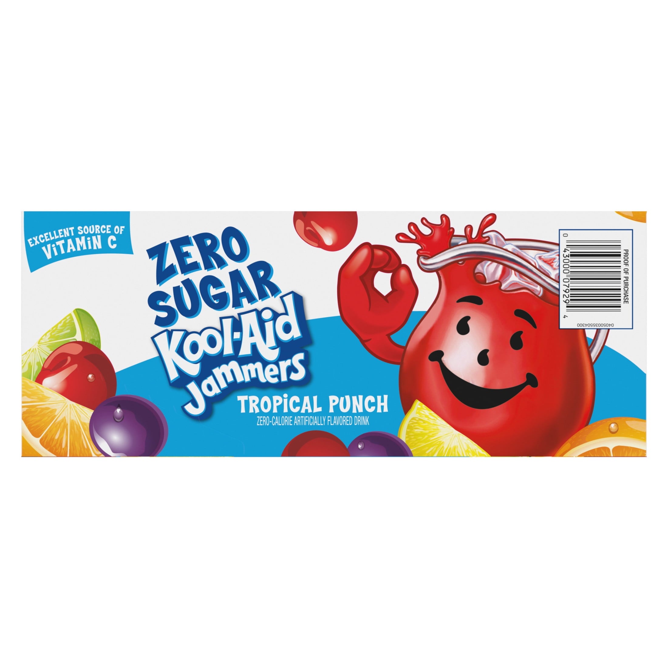 Kool-Aid Zero Sugar Jammers Tropical Punch Artificially Flavored Drink 10 Count 6 fl oz Pouches