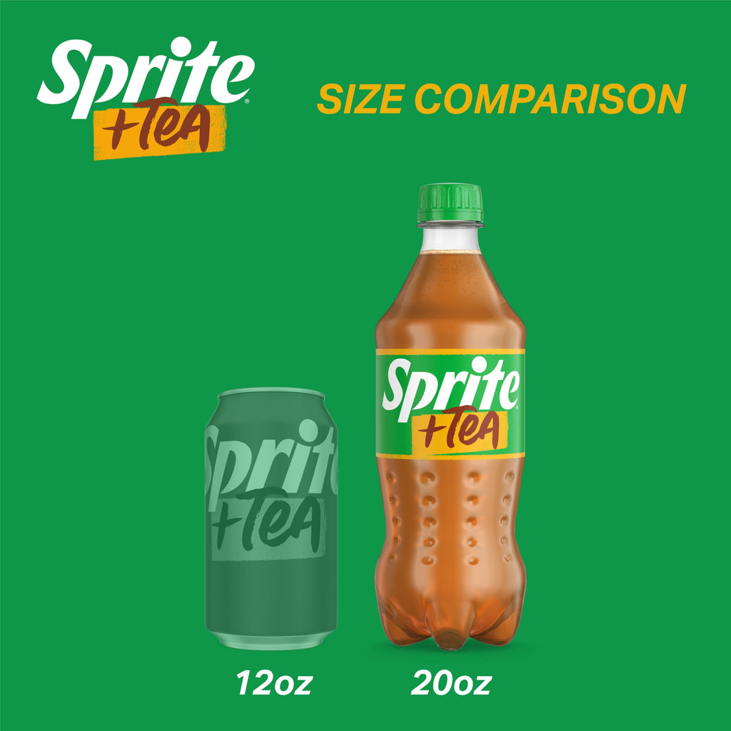 Sprite + Tea Lemon-Lime and Tea Flavored Soda 20 Fl Oz Bottle