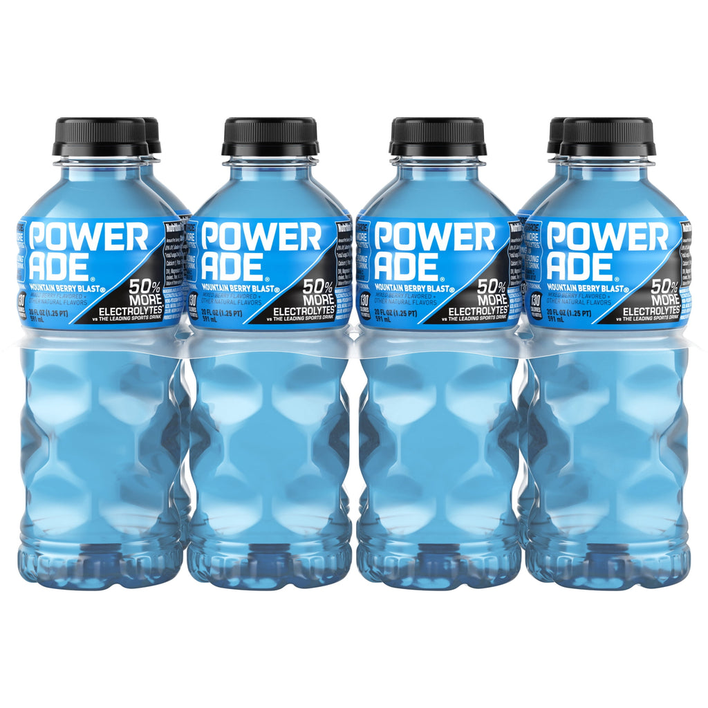 Powerade Mountain Berry Blast Electrolyte Sports Drink 20 fl oz 8 Count