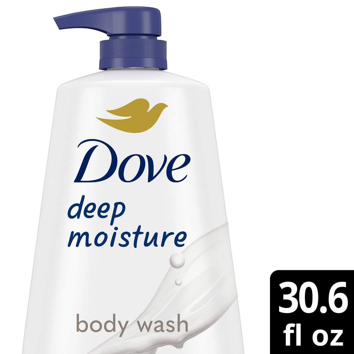 Dove Deep Moisture Body Wash 24hr Lotion-Soft Skin Moisturizing Cleanser 30.6 fl oz