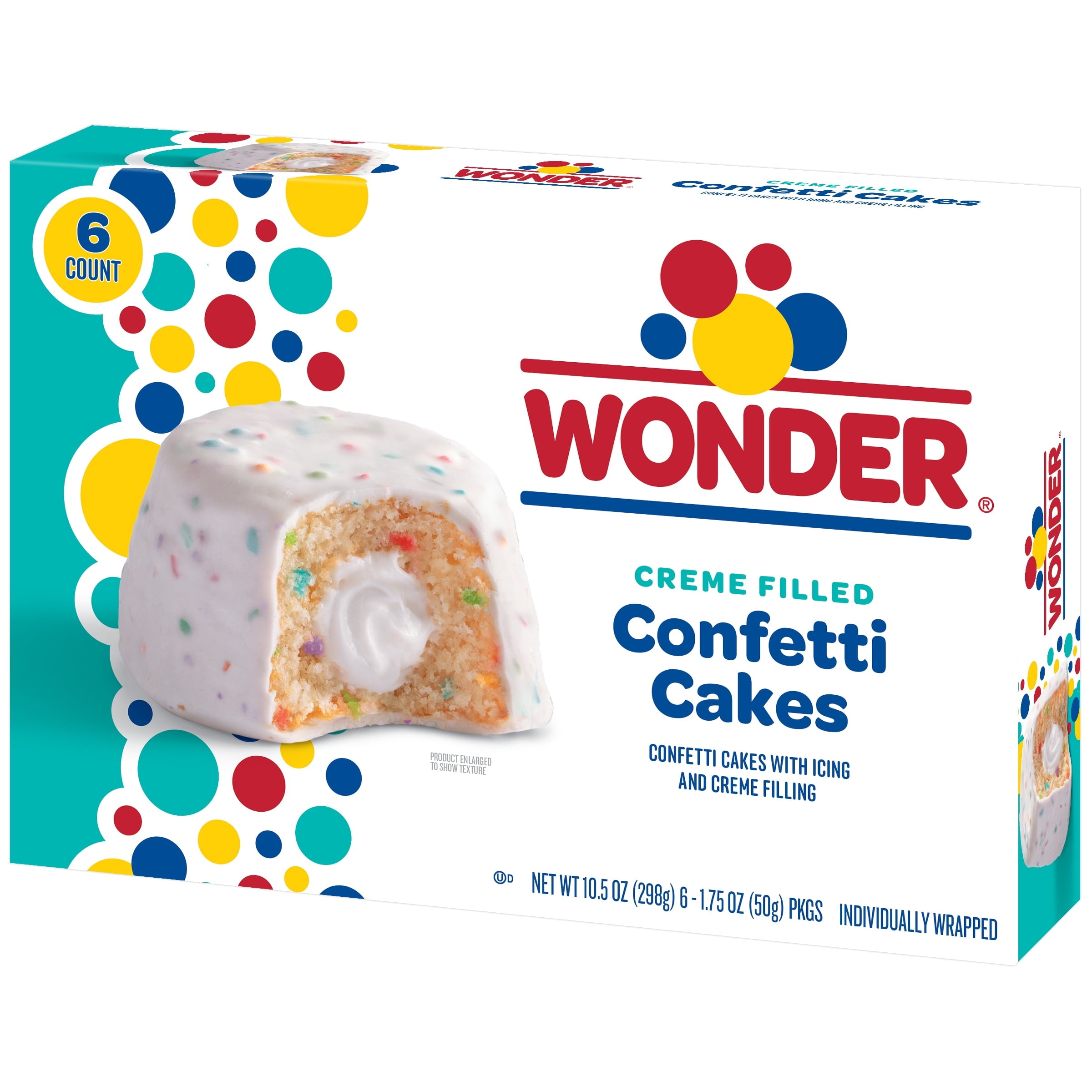 Crème Filled Confetti Cakes 10.5 Oz 6 Count Wonder